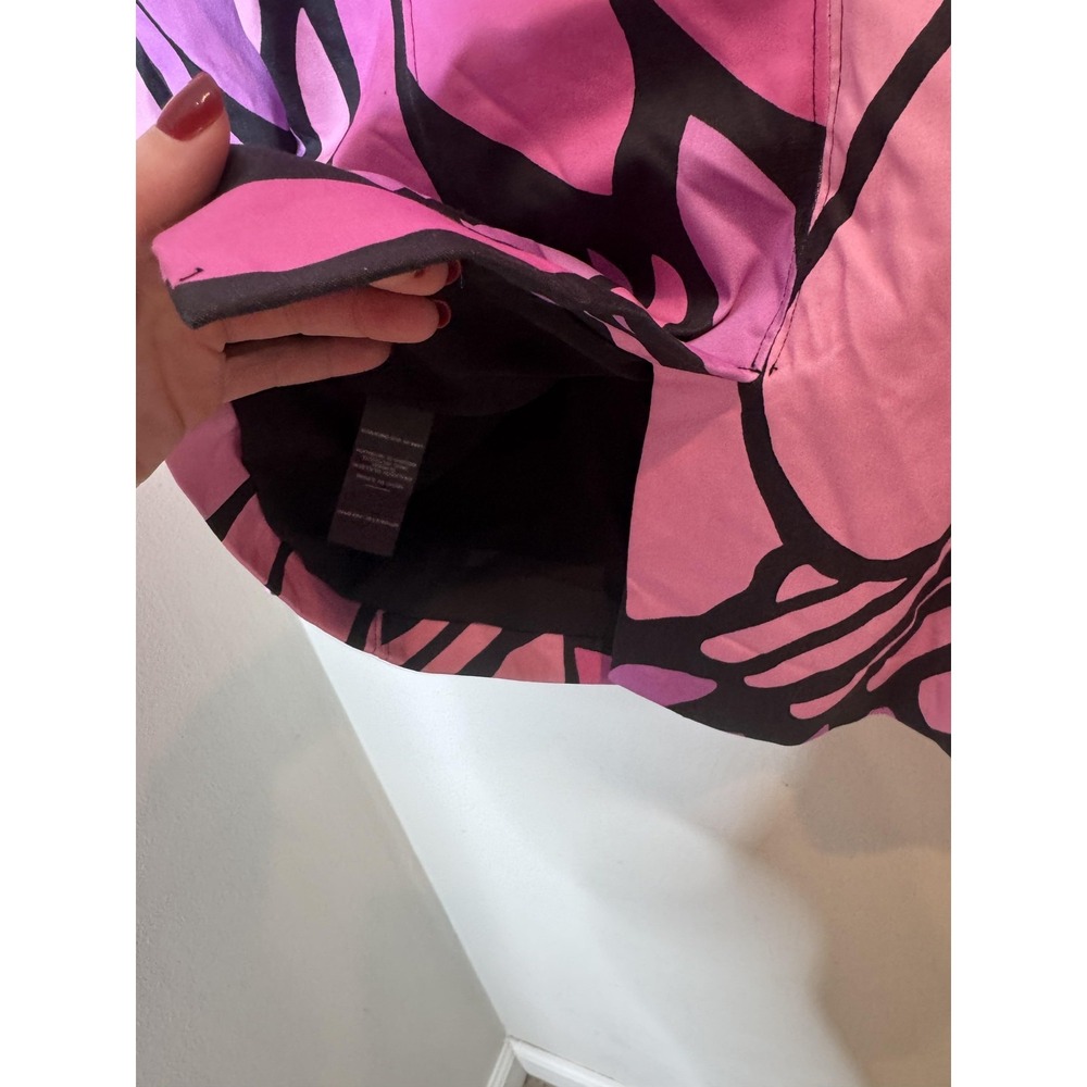 Natori Blazer Womens 6 Pink Purple Animal Print Cotton‎ Blend Suit Jacket - Picture 9 of 9